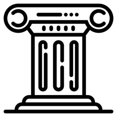 greek column vector illustration