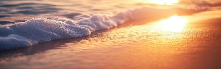 Warm sunset on the beach