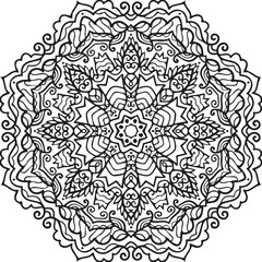 Beautiful flower art and mandala vector design