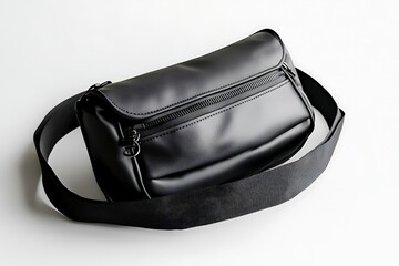 Sleek Black Shoulder Bag - Modern Business Accessory