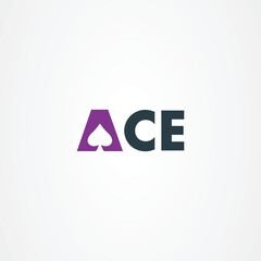 A logo Design with Ace logo. Letter A Template Vector Graphic Branding Element A logo