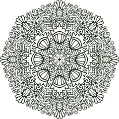 Beautiful flower art and mandala vector design