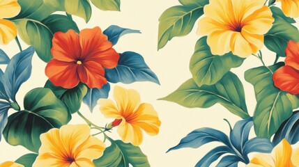 Fondo floral tropical decorativo