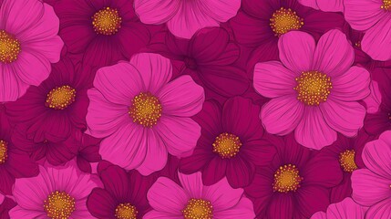 Fondo de flores en tonos rosa y morado