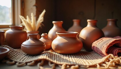 Potter sculpts earthy vessel showcasing skill, skill honed through ancestral knowledge, skill theme resonates with premium audiences seeking authentic handcrafted storytelling.