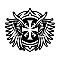 Fototapeta premium Collection of Templar Knight Symbols Glyph Icons