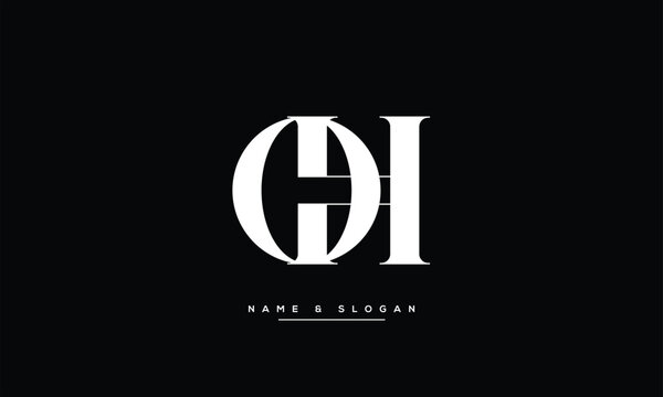 OH, HO, O, H Abstract Letters Logo Monogram