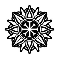Obraz premium Collection of Templar Knight Symbols Glyph Icons