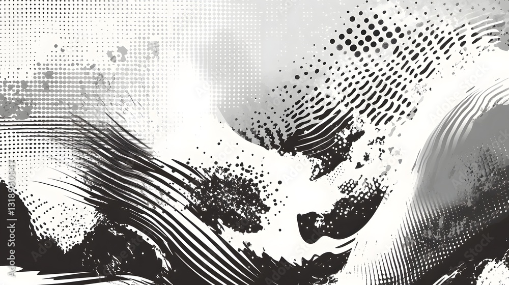 Poster Mesmerizing Abstract Fractal Pattern Digital Manipulation