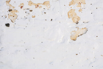 Peeling Paint On An Old Brick Wall.