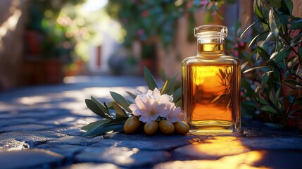 Obraz premium Olive oil in a picturesque setting
