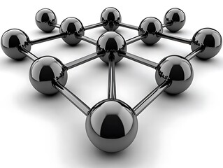 Fototapeta premium Illustration of network connectivity with spheres and connecting lines