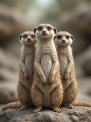 Fototapeta premium verspielte Meerkatzen