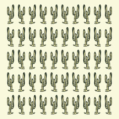 Cactus Pattern Background