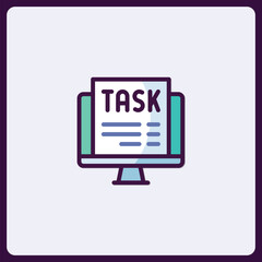 Visual representation of tasks on computer monitor for streamlined workflow