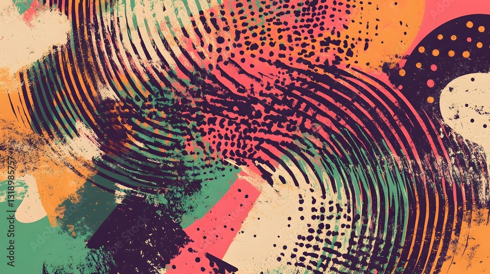 Leinwandbilder mesmerizing digital artwork with vibrant colors patterns and swirling movements