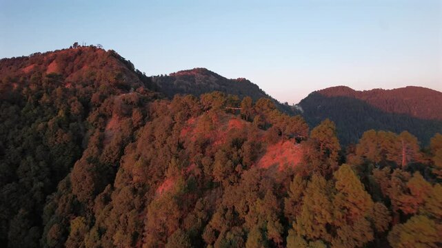 WinterLine during sunset in Mussoorie
