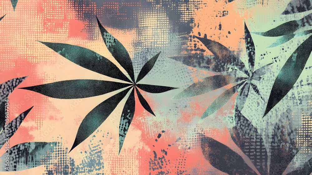 Poster Mesmerizing Kaleidoscopic Geometric Abstract Art Composition with Vibrant Prismatic Patterns