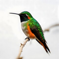 Obraz premium colorful hummingbird isolated on white background