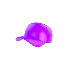 Fototapeta premium A deep purple glossy baseball cap with realistic lighting effects. Great for digital artwork and branding.