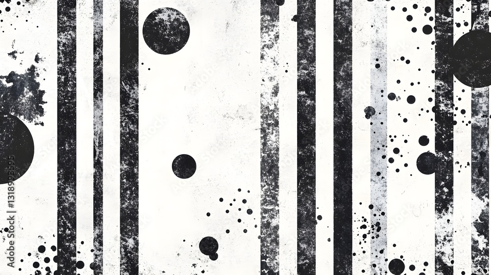 Aufkleber monochrome abstract geometric patterns and minimalist textures in contemporary digital art design