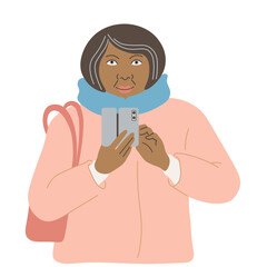 old woman portrait in doodle style. Element for design advertisement avatar sticker posts poster print postcard banner