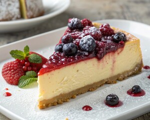 cheesecake with berries