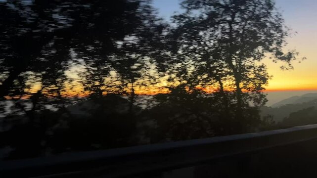 WinterLine during sunset in Mussoorie
