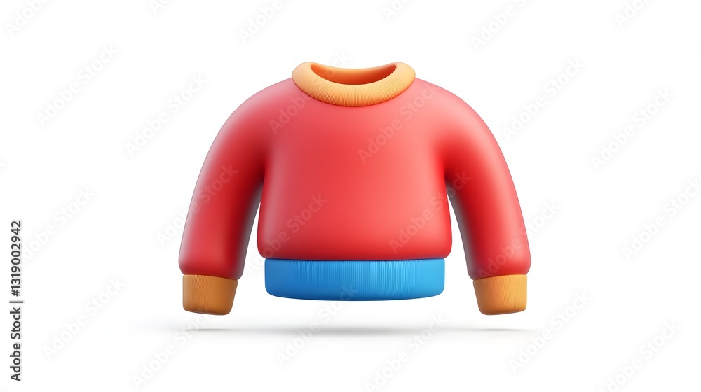 Aufkleber playful and stylish colorful abstract 3d rendered graphic design shapes