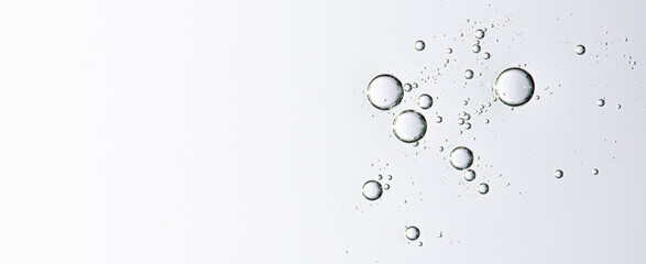 The texture of a cosmetic skin serum or body gel or moisturizer or shampoo. Copy space