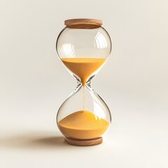 Hourglass symbolizing response time metric demonstrating fast response speed for enhanced customer service efficiency