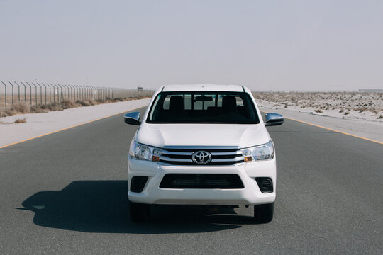 Toyota Hilux at the desert of Emirates