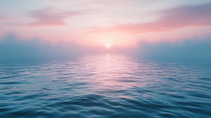 Obraz premium Breathtaking sunset over the ocean creating a vivid display of colors and tranquility at dusk