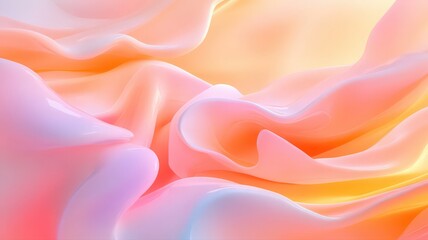 Fototapeta premium Abstract Pastel Swirls: Pink, Orange, and Purple Smooth Texture