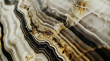 Close-up of intricate layered rock formations with subtle textures and earthy tones, showcasing natural geological patterns and detailed mantle structures. Earth science and geology concepts.