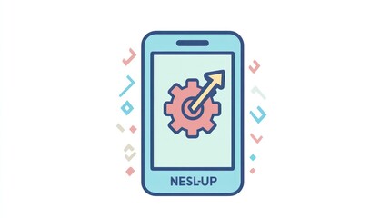 Mobile App Improvement, Growth, Progress, Technology Icon