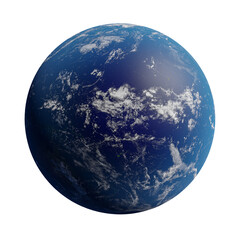 Realistic earth planet isolated on transparent background, PNG