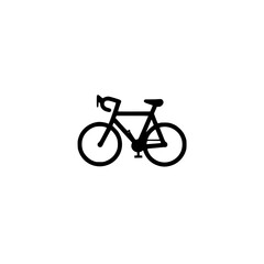 Fototapeta premium Bicycle Icon: A minimalist black and white icon of a sleek bicycle, perfect for representing cycling, transportation, and outdoor activities.