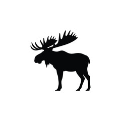 Fototapeta premium Moose silhouette vector