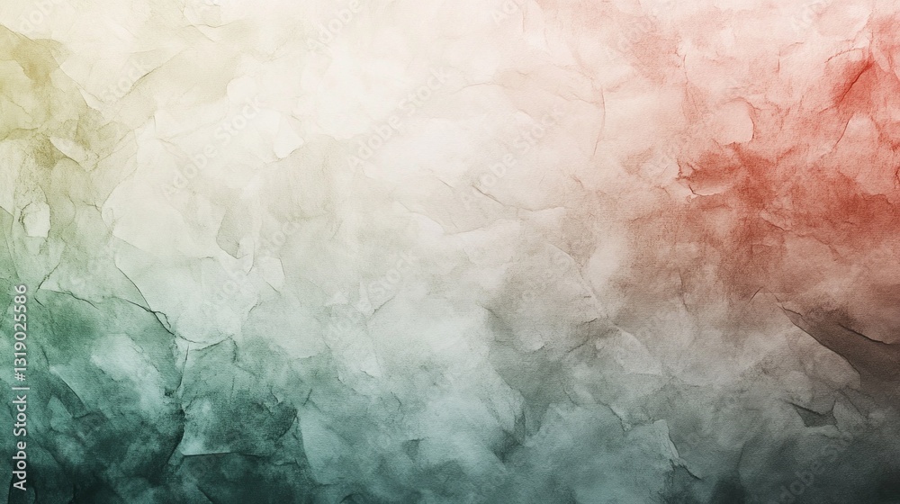 Poster This captivating backdrop features an artistic blend of soft hues, merging warm reds and cool greens, creating a serene and peaceful atmosphere. Perfect for creative projects