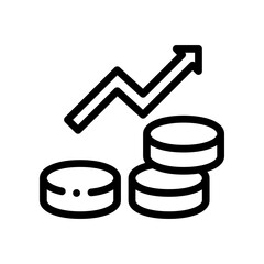 money growth chart line icon