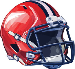 American Football Helmet Vector Illustration