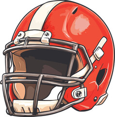 Naklejka premium American Football Helmet Vector Illustration