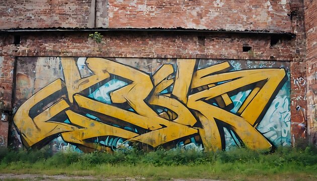 abstract graffiti on the wall of an abandoned factory, industrial background,graffiti, window, house, architecture, brick, day, condition, death, factory, floor, grunge, horizontal,912