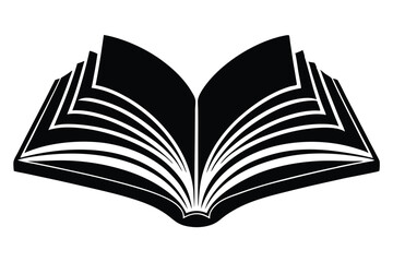 Book silhoutte illustration Vector