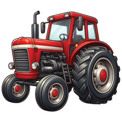 Obraz premium old red tractor