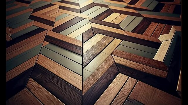 Classic Retro-Inspired Wooden Floor Covering with Rich Grain and Warm Finishes
