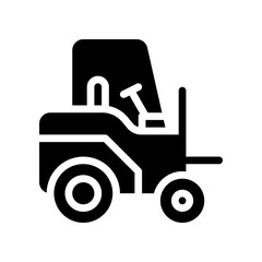 forklift glyph icon