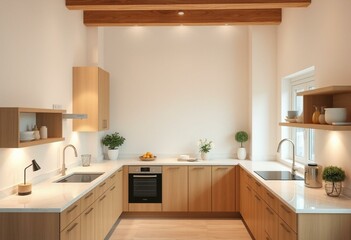 Cozy kitchen interior with modern design