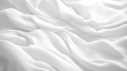 Obraz premium White Fabric Texture: Soft Draped Cloth Background